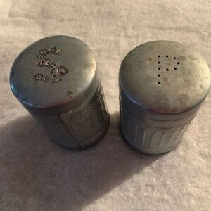 Aluminum Salt & Pepper Shakers Vintage Look
